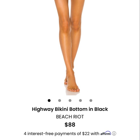 Beach Riot Black Ribbed Bikini Bottom - Picture 5 of 5